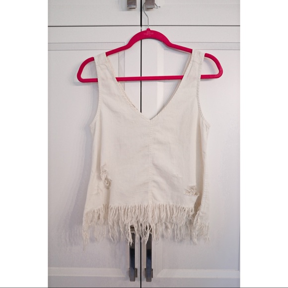 ✨SALE✨ NWT Soft Denim Distressed Tank Top - Picture 3 of 3